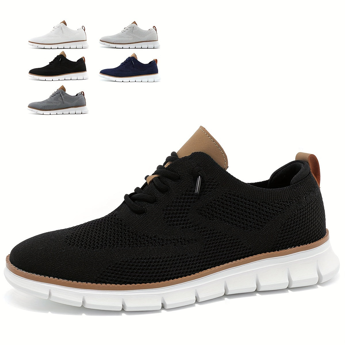 Lace-up Sneakers, Athletic Lightweight And Breathable